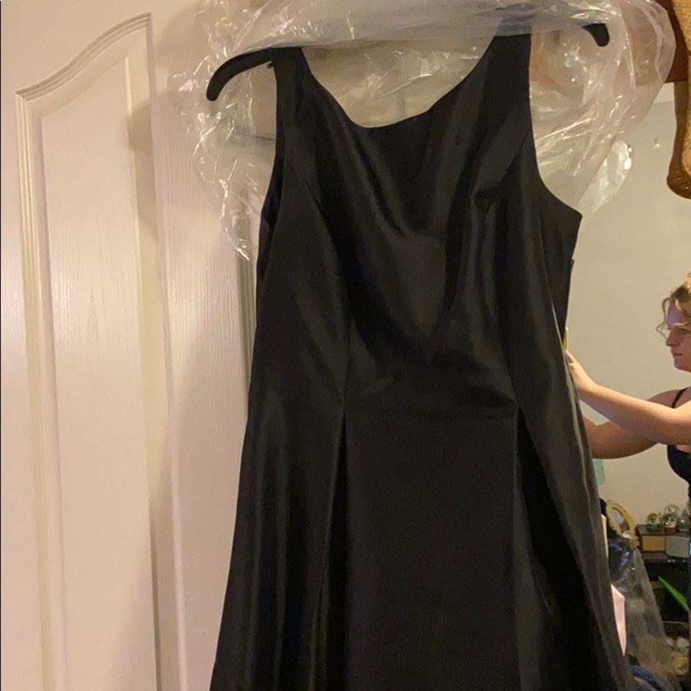 Bridesmaid black dress with pockets